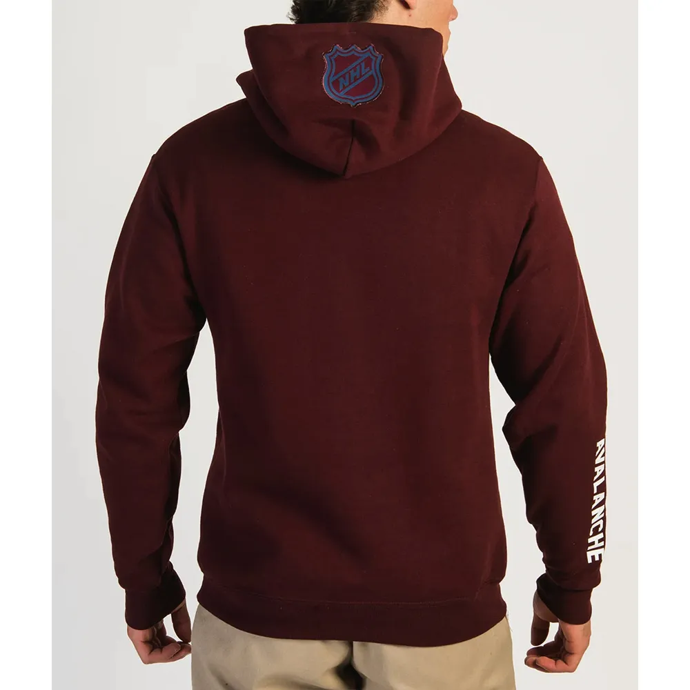 Colorado Avalanche Center Ice Pullover Hoodie Back