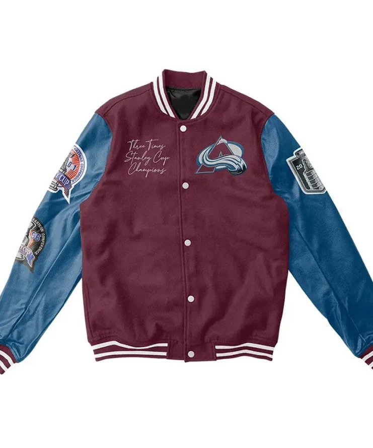 Colorado Avalanche Champions Varsity Maroon And Blue Jacket