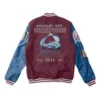 Colorado Avalanche Champions Varsity Maroon And Blue Jacket Back