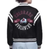 Colorado Avalanche Printed Logo Varsity Satin Jacket Back