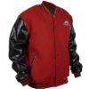 Colorado Avalanche Red And Black Varsity Jacket Right