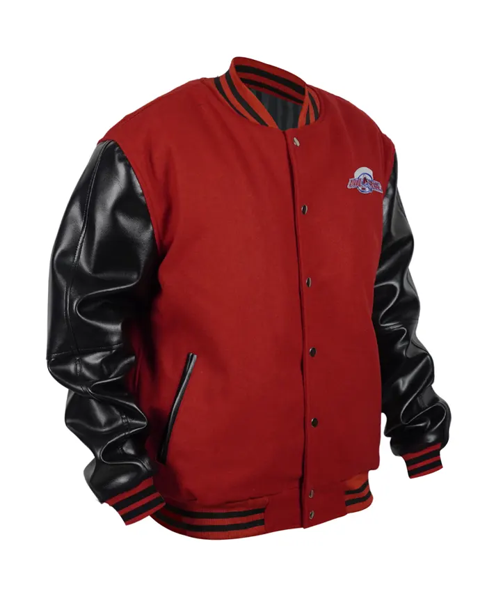 Colorado Avalanche Red And Black Varsity Jacket Right