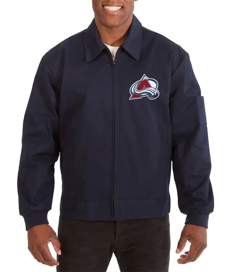Colorado Avalanche Workwear Navy Cotton Jacket