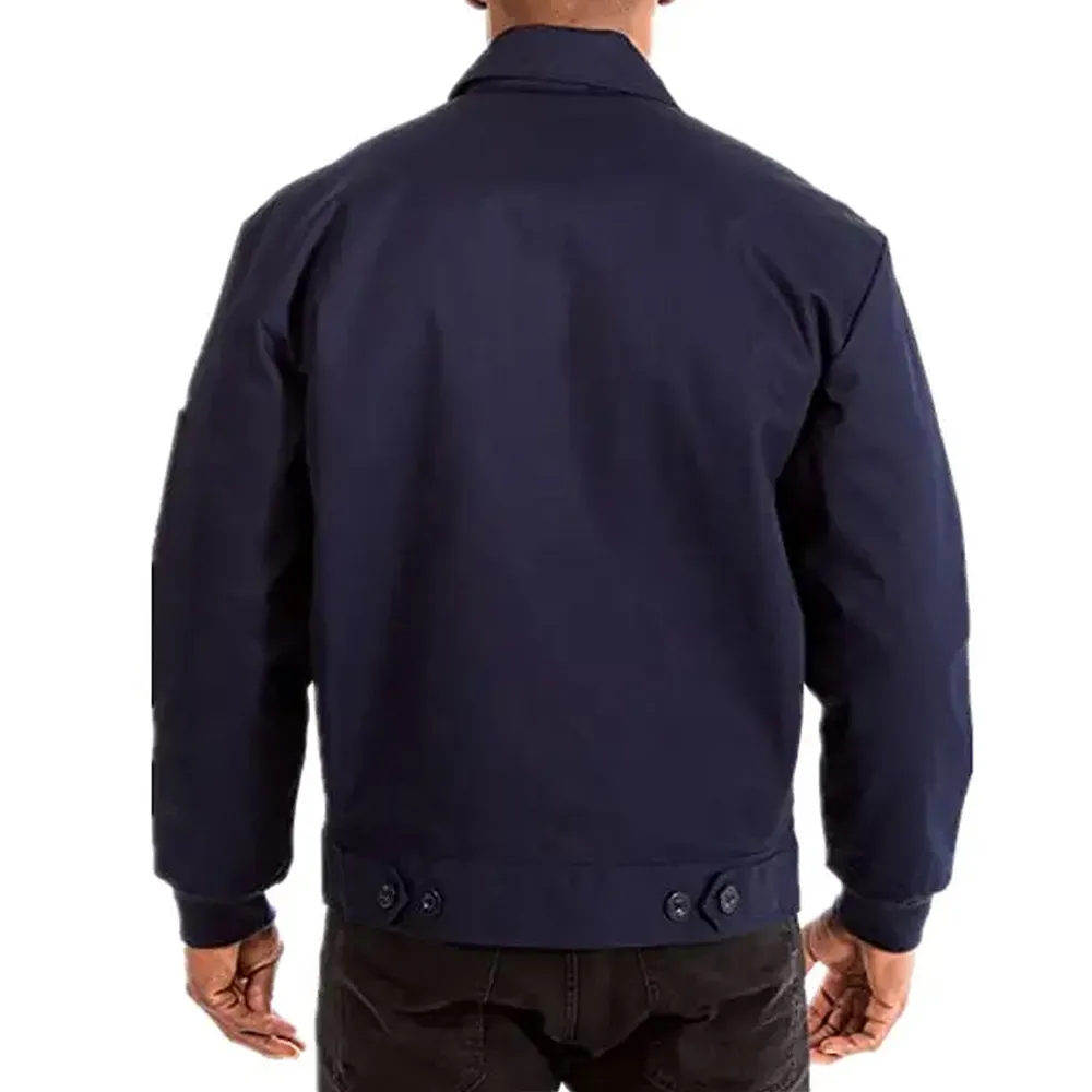 Colorado Avalanche Workwear Navy Cotton Jacket Back