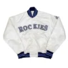 Colorado Rockies 1990s White Letterman Varsity Jacket
