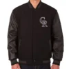 Colorado Rockies Black Varsity Jacket