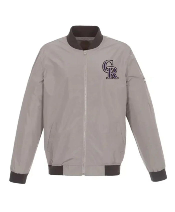 Colorado Rockies Grey Bomber Jacket