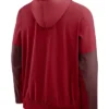 Commanders Sideline Anorak Burgundy Half Zip Hoodie Jacket