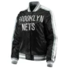 Competition Brooklyn Nets Black Satin Jacket
