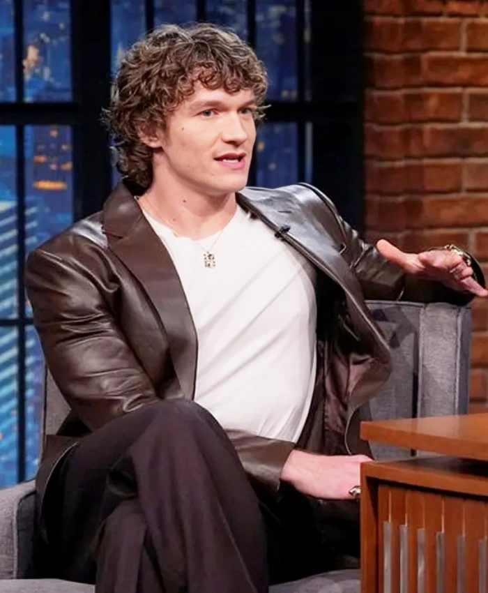 Connor Storrie Brown Leather Blazer - Image 3