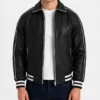 Cooper Leather Black Varsity Jacket