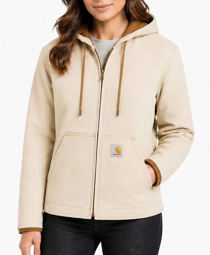 Cooper Hoffman Carhartt Cream Hooded Jacket Womens