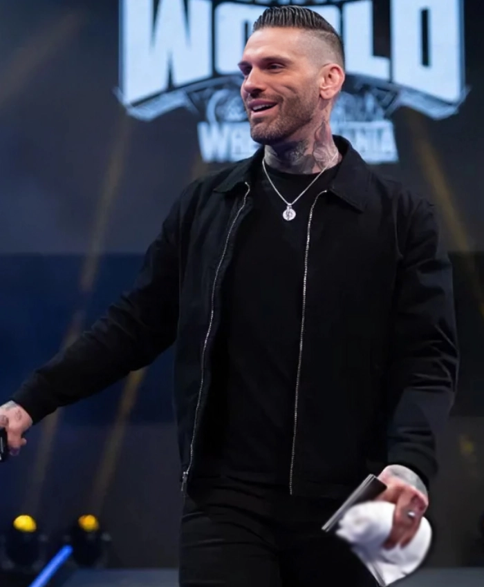 Alternative view of Corey Graves WWE World Opening Street Fighters Event Jacket
