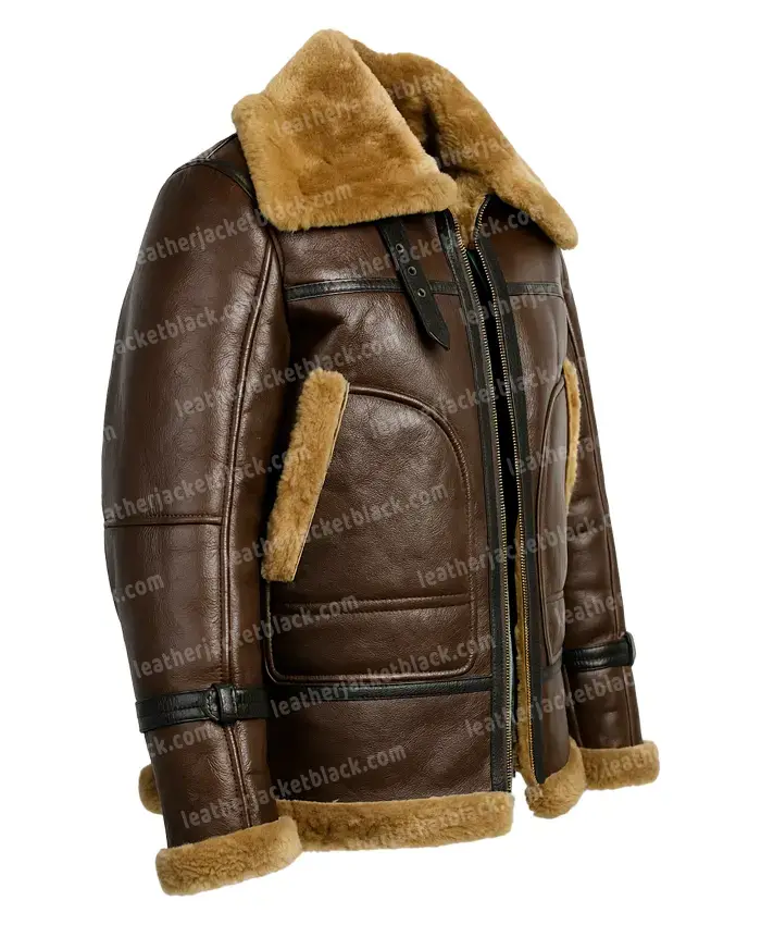 Alternative view of Corwin Brown Shearling Aviator Leather Jacket