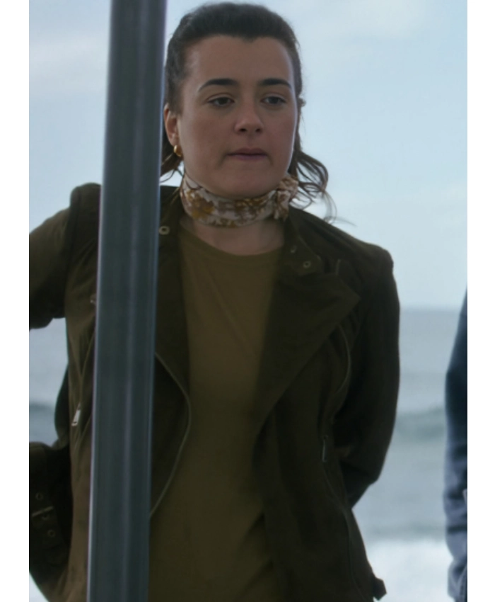 Cote De Pablo NCIS Tony And Ziva S01 Ziva David Suede Moto Jacket