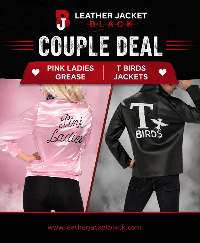Couple Halloween Pink Ladies Grease And T Birds Jacket