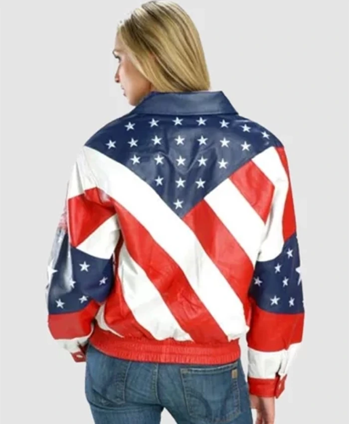 Beyonce Michael Hoban American Flag Leather Jacket - Image 5