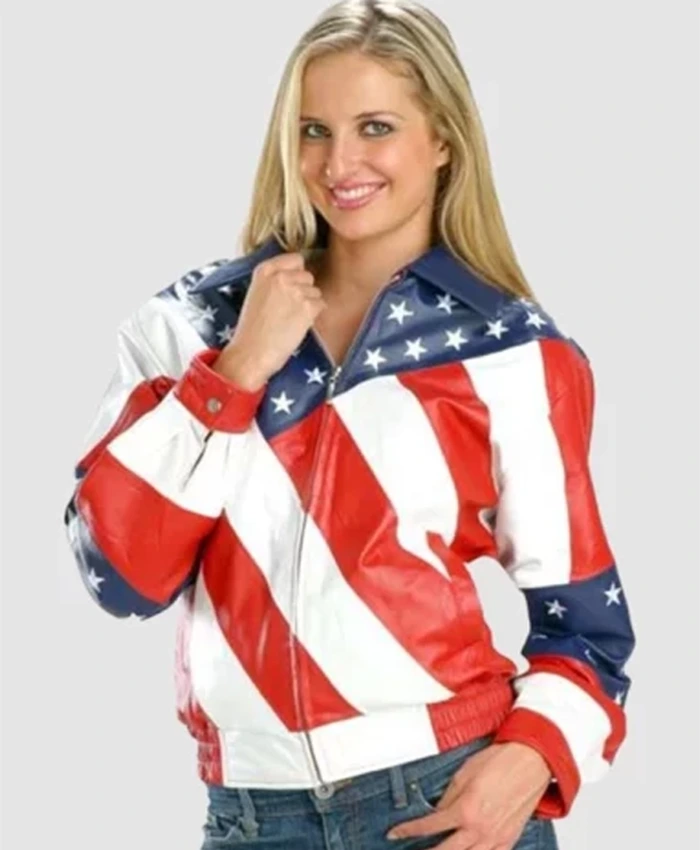 Beyonce Michael Hoban American Flag Leather Jacket - Image 3