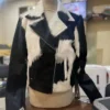 Cowhide Black And White Fringe Jacket