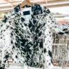 Cowhide Fringe Black And White Fur Jacket