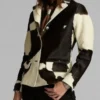 Cowhide Fur Leather Blazer