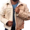 Cowhide Light Beige Fur Jacket