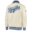 Cream The Captain II Kansas City Royals Full Zip Satin Jacket