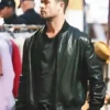 Crime 101 Chris Hemsworth Black Leather Jacket