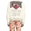 Crystal Full Lea White Bomber Varsity Jacket