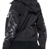 Crystal Heart Black Windbreaker Jacket