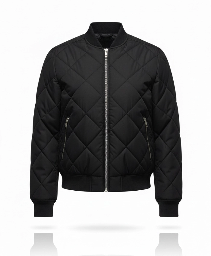 Cush Jumbo Criminal Record S02 Black Quilted Jacket - Image 2