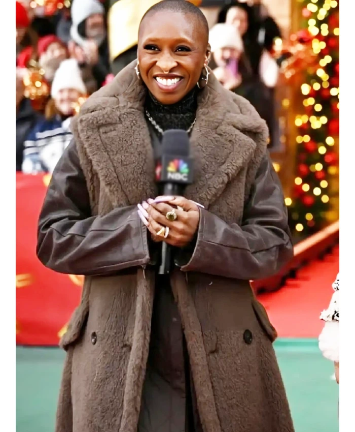Cynthia Erivo Thanksgiving Day Parade Brown Coat