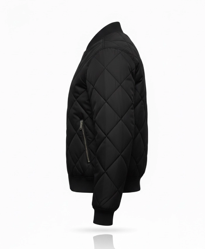 Cush Jumbo Criminal Record S02 Black Quilted Jacket - Image 3