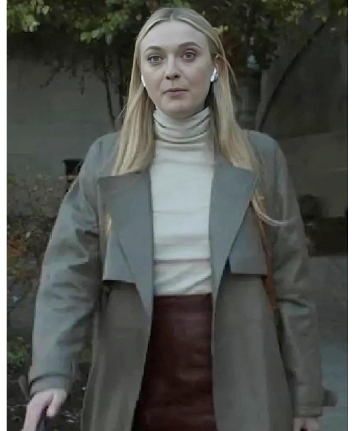 All Her Fault Dakota Fanning Leather Trench Coat