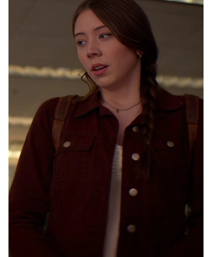 Dakota Guppy TV Series Murder In A Small Town S02 Holly Alberg Brown Corduroy Jacket