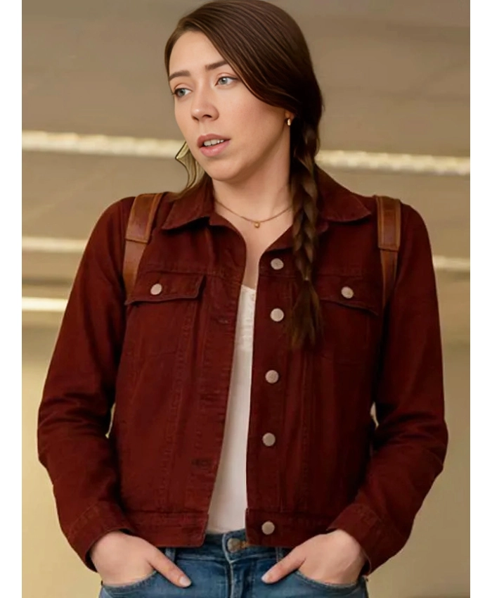 Dakota Guppy Tv Series Murder In A Small Town 2025 Holly Alberg Maroon Jacket