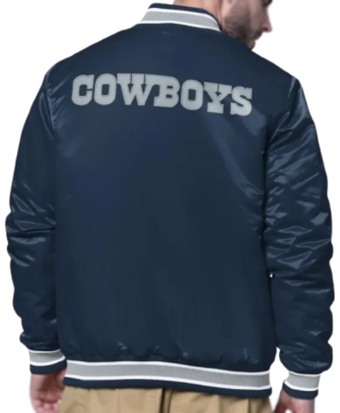Dallas Cowboys Shock Wave Navy Satin Jacket