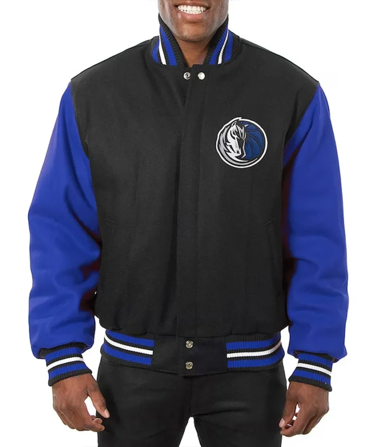 Dallas Mavericks Black And Blue Varsity Jacket