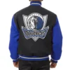 Dallas Mavericks Black And Blue Varsity Jacket Back