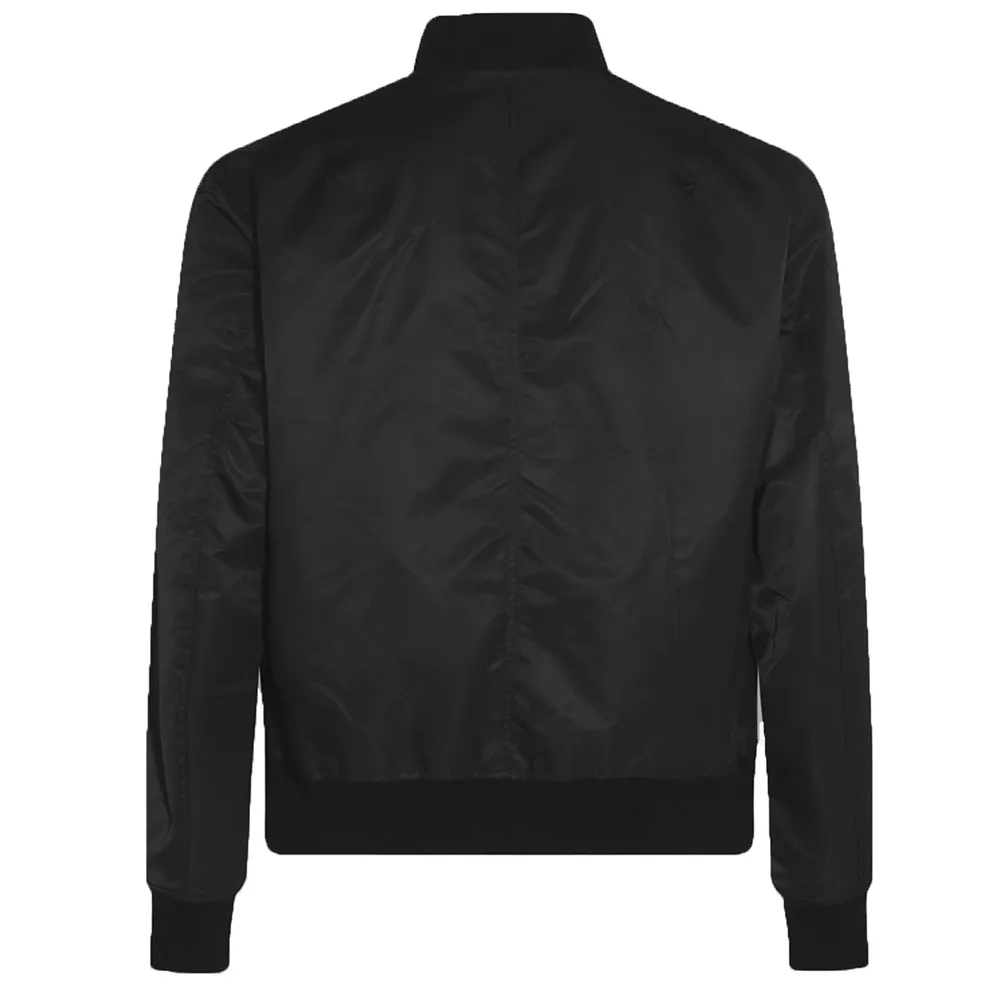Dallas Mavericks Bomber Black Lightweight Nylon Jacket Back