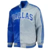 Dallas Mavericks Fast Break Royal And Gray Satin Jacket