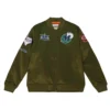 Dallas Mavericks Flight Green Satin Jacket