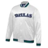 Dallas Mavericks Hardwood Classic White Lightweight Satin Jacket