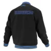 Dallas Mavericks Logoman Shadow Black Varsity Jacket Back