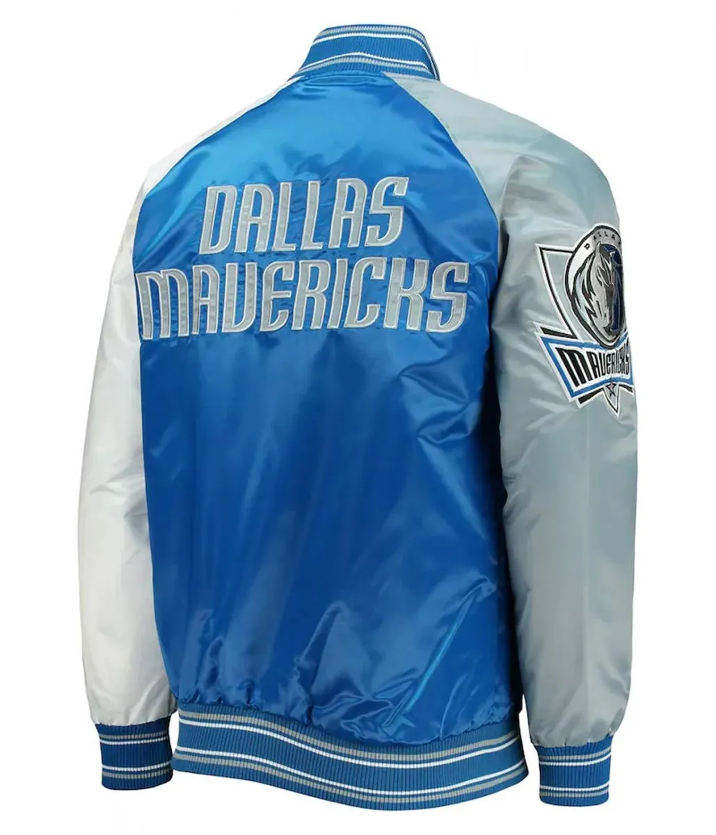 Dallas Mavericks Reliever Blue And Gray Jacket Back
