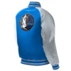 Dallas Mavericks Royal Youth Raglan Satin Jacket Back
