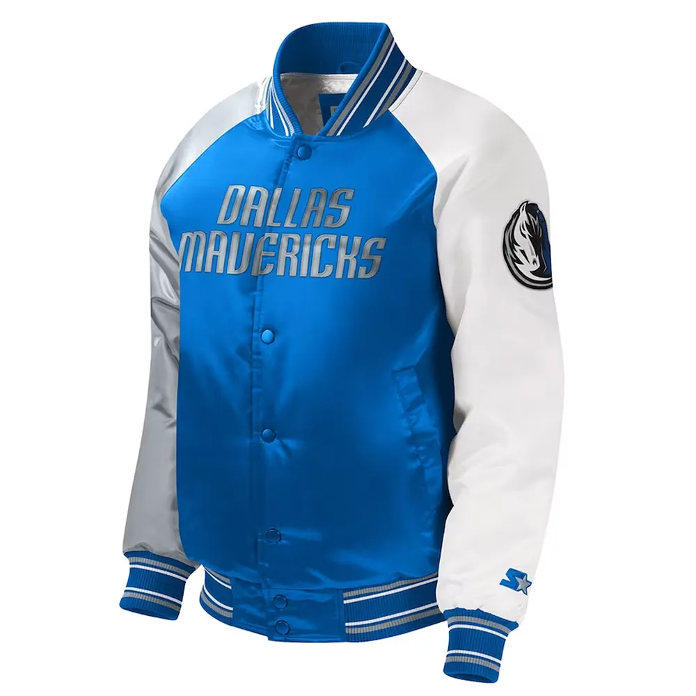 Dallas Mavericks Royal Youth Raglan Satin Jacket
