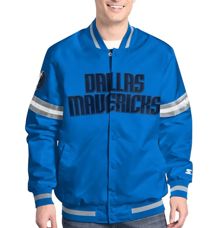 Dallas Mavericks Scout Varsity Satin Jacket