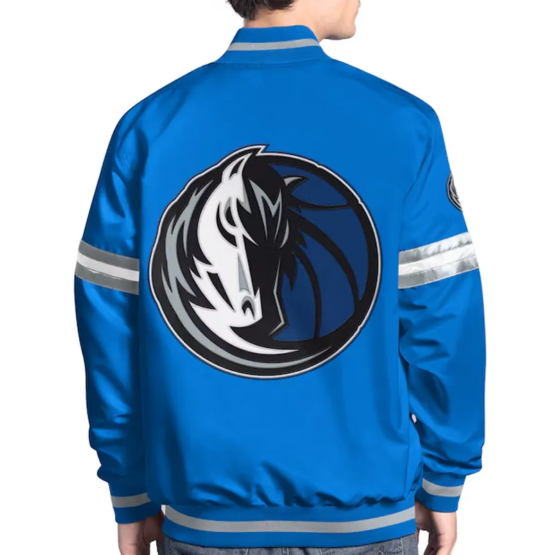 Dallas Mavericks Scout Varsity Satin Jacket Back