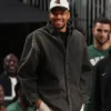 Dallas Mavericks Vs Milwaukee Bucks Giannis Antetokounmpo 2026 Black Denim Jacket